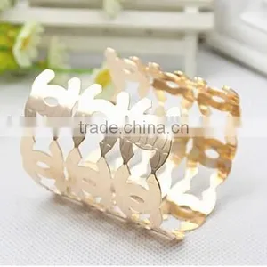 American Fashion Hollow Gold Bangles,wholesale Open Metal Bracelet Bangle for Costume thumbnail-4
