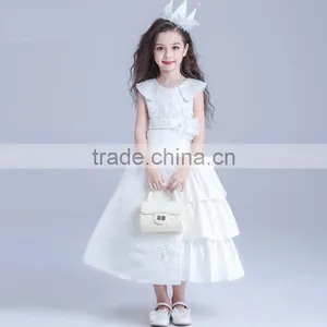 2017 Children Dress Embroidery Design Child Long Wedding Dress thumbnail-1