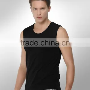 Hot Custom Summer Plain Colour Mens Wholesale Blank Tank Tops in China thumbnail-2