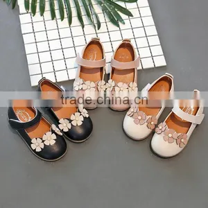 Zm35719a Autumn Wholesle Baby Shoes Children Girl Flower Leather Shoes thumbnail-1