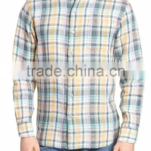 Colorful Plaid Luxury Fitted Men's Shirt With Wonderful Cutting thumbnail-1