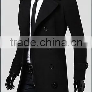 2016 Factory of Men's Long Style Woolen Coat Man Wool Blend Coat Men Wool Overcoat thumbnail-3