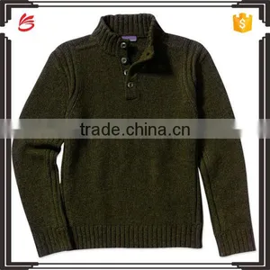 Mens Fashion Thick Sweater Stand Collar Knitting Plain Cashmere Pullover,Sweater thumbnail-1