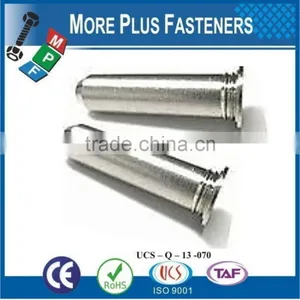 Made in Taiwan Flush Mounted Head Unthreaded Stainless Steel Self Clinching Pin thumbnail-1