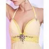 A-line Halter V-neck Knee-length Chiffon Cocktail Dress Wedding Guests Dresses thumbnail-3