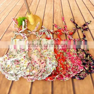 Custom Baby Girls Ruffles Romper +Headband thumbnail-2