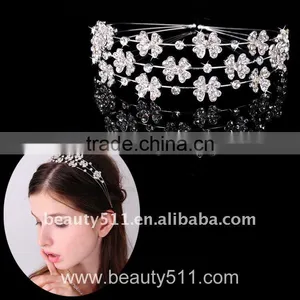 Astergarden Real Photo Wedding Accessory Tiara Crown ASJ016 thumbnail-1