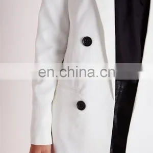 2016 Latest White Long Sleeve Fashion Ladies Blazer Designs thumbnail-6