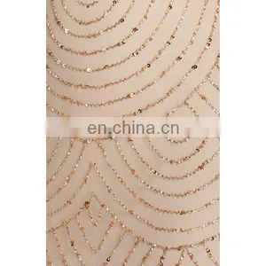 J-8287 Fashion Design Sequin Mesh Blouson Dress Newest Ladies Dress Sleeveless Women Clothing thumbnail-6