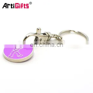 Metal Souvenir Custom Trolley Caddy Coin Keychain thumbnail-2