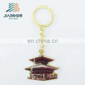 Jiabo Custom House Shape Enamel Brass Keychains thumbnail-1