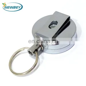 Custom Yoyo Round Chrome Metal Retractable Badge Reel With Steel Cord thumbnail-3