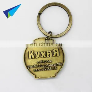 Wholesale Quote Custom Round Engrave Letters Metal Keychain thumbnail-5