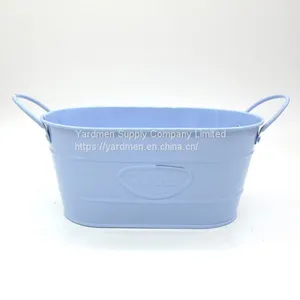 2018 Europe Style Design Galvanized Finish Metal Flower Pot Container thumbnail-3