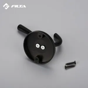 Fancy Design Filta Hardware Eco-Friendly Home Design Storage Black Double Zinc Alloy Coat Hook Hanger 6588 thumbnail-2