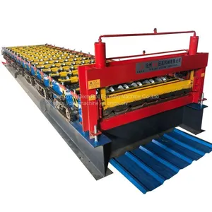 Popular Roofing Panel Trapezoidal Shape Rolling Forming Machine Hebei thumbnail-1