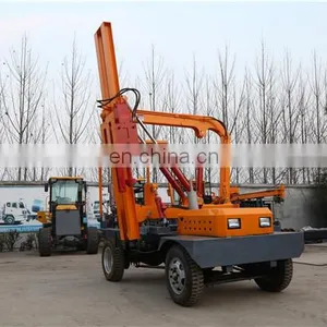 Hydraulic Highway Guardrail Pile Driver Pulling Machine for Sale Cheap Price thumbnail-2