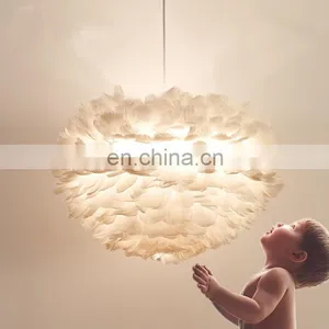Пendant Light Феатер Шейд, белый потолочный висячий люстра для внутреннего освещения thumbnail-3