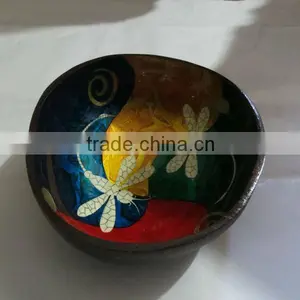 Lacquer Coconut Mother Inlay Bowl thumbnail-1