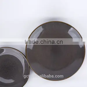 Stoneware 16pcs Dinnerware Set With Gray Reactive Glaze thumbnail-4