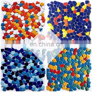 Creative Color Ceramic Mosaic Broken Tiles Diy Bathroom Tiles thumbnail-2