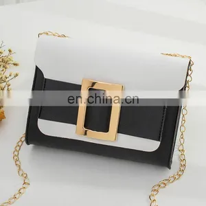 Summer 2020 Fashion Korean, Style Bump Color Small Square Package pu Stylish Shoulder Bag Black and White Ladies Bag/ thumbnail-2
