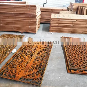 Custom Decorative Corten Steel Metal Screen Used for Garden Landscape thumbnail-5