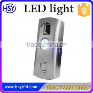 K4-C-LED 3A 36VDC Narrow Door Frame NO NC COM Zinc Alloy Push Button Reset Contact Swith LED Exit Button With Back Box thumbnail-1
