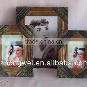 Antique Wooden Brown Desktop Photo Frame/Wall Hanging Photo Frame for Home Decor thumbnail-1