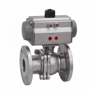 ANSI Full Bore 150LB 304 Stainless Steel 2 PC Flange Electric Pneumatic High Pressure Ball Valve Factory thumbnail-2
