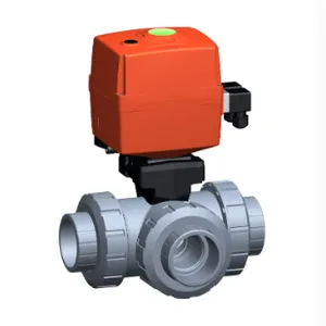 Electric Actuated Ball Valve 220V ABS Type 127 Butt Fusion for Water Treatment System thumbnail-4