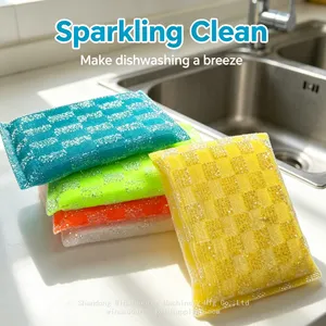 Scratch-Free Kitchen Sponges Dual Sided Dish Sponges for Non-Stick Pans & Dishes thumbnail-2
