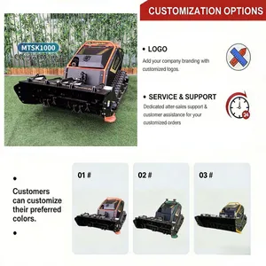 CE EPA Euro5 Remote Control Flail Mower MTSK1000 764cc Loncin Engine 200m RC Range Self-Locking Worm Gear Slope Mowing Machine thumbnail-2