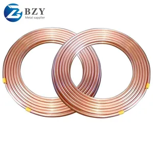Copper Tube 0.6mm 0.8mm 1.0mm 1.2mm 99.9% Air Conditioner Pancake Coil Copper Pipe thumbnail-2