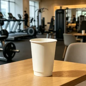 Disposable Double Wall Paper Cup for Coffee Shop and Takeaway thumbnail-1