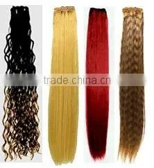 Brazilian Remy Human Handtied Hair With Different Color and Curly thumbnail-1