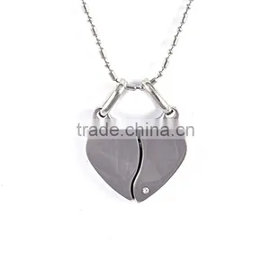 Most Popular Products Fancy Pendant Designs For Girls Couple Heart Pendant thumbnail-2