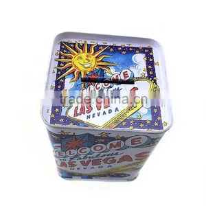 Square Customized Design Tin Cans for Coin Bank/metal Tin Cans thumbnail-4
