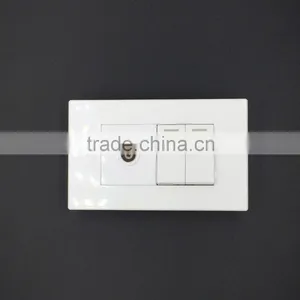 2 Gang Switch+TV Socket, TV Outlet thumbnail-1