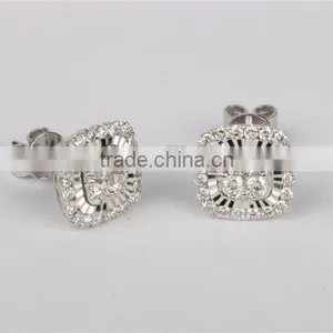 Bright CZ Stone Silver Earring Opal Stone Fashion Designer Earring thumbnail-3