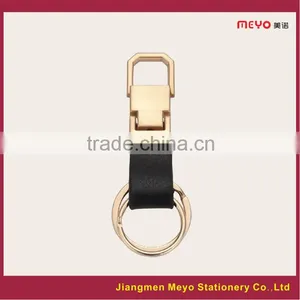 2015 Promotional Alloy Genuine Leather Keychain For Bank Gift thumbnail-1