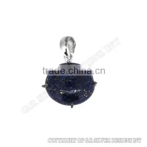 Blue Lapis Lazuli Pendant,sterling Silver Pendant Jewelry,gemstone Pendants Wholesale India thumbnail-1