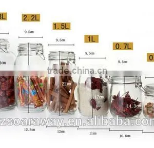 Wholesale Kitchen Glass Jars With Clip Lid thumbnail-2