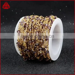 $4/meter by Trade Assurance- Natural Amethyst Stone Beaded Chain Roll-Free Shipping thumbnail-3