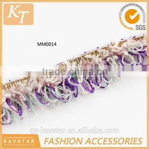 Multi-color Single Side Fringed Tirm for Lady Wearing thumbnail-1