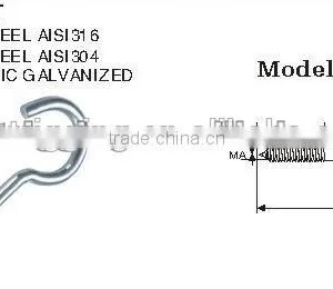 Zinc Plated Cup Hook With Thread/All Size Available Cup Hook With Thread/ thumbnail-3