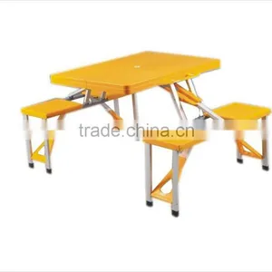 Yellow Dining Table and Chair Folding Table thumbnail-1