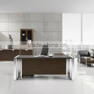 DT-11 Modern New Design Office Desk Frame Office Table Executive Desk Stainless Steel Frame Executive Desk thumbnail-5