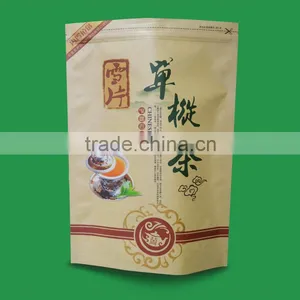 Kraft Paper and Aluminum Foil Stand up Pouch Composite Custom Printed Tea Bags thumbnail-6