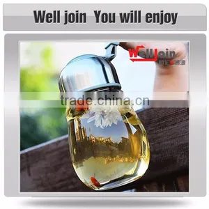 Hot Sale Beer Belly Penguin Glass Water Bottle thumbnail-1